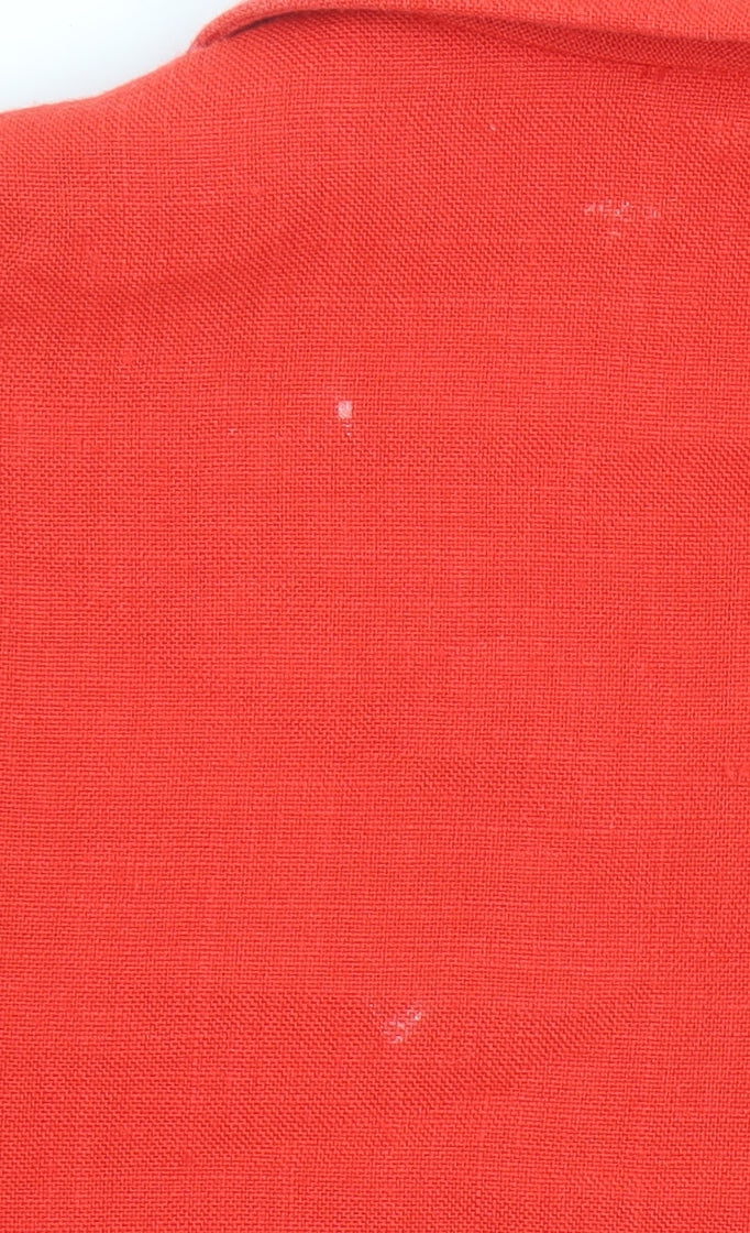 Alexon Women's Red Linen Blend Short Sleeve Tailored Suit Jacket UK 16