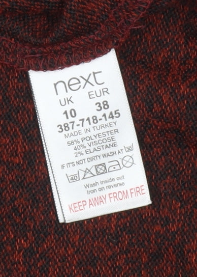 Next Women’s Red Knit Jumper Size 10 Long Sleeve Boat Neck