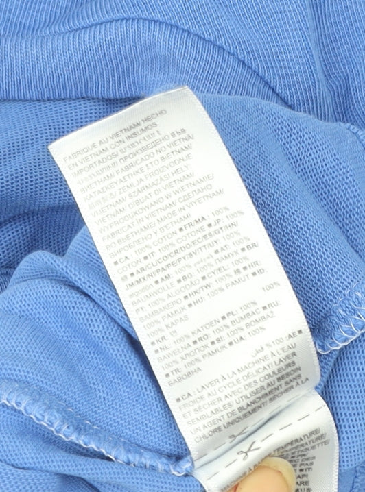 Gap Womens Blue XS Cropped Cotton Jersey T-Shirt