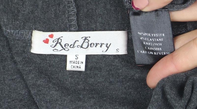 Red Berry Women’s Grey Open Front Long Sleeve Cardigan Size S