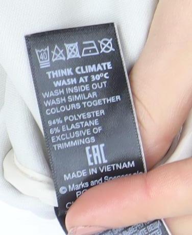 Marks & Spencer Women Ivory Size 14 Regular Fit Stretch Coatigan