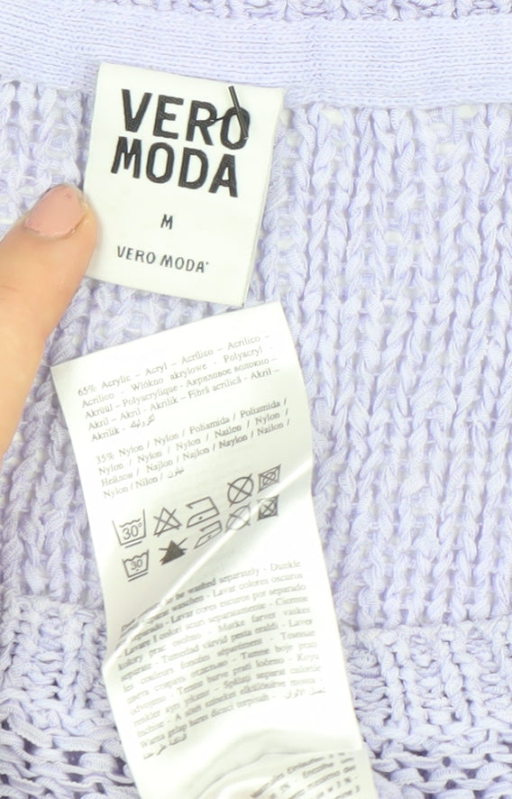 Vero Moda Women’s Purple Knit Pullover Jumper Size M
