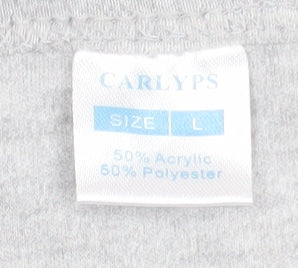 CARLYPS Women’s Grey Long Sleeve Basic Knit T-Shirt Size L