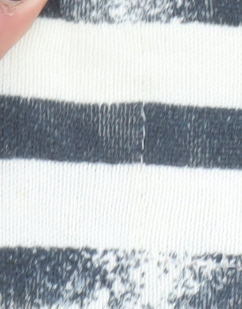 Jack & Jones Men's White Striped Crew Neck Knit Sweatshirt XL