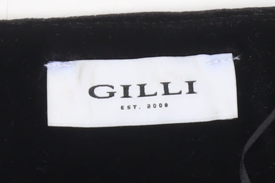 Gilli Black Velvet Strapless Cropped Women's Top M Party Style