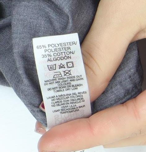 Dunnes Boys Grey Button-Up Long Sleeve Shirt 13-14 Years Classic Fit