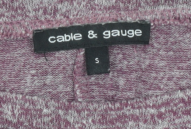 Cable & Gauge Womens Purple Long Sleeve Knit Top Size S