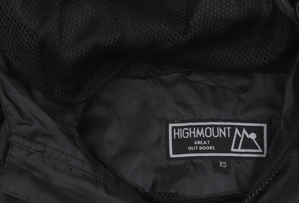 Highmount Men's Black XS Hooded Windbreaker Jacket