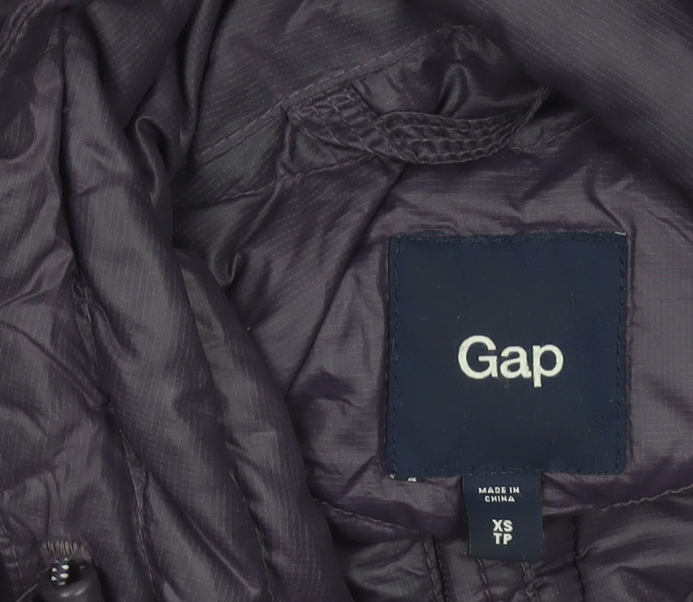 Gap Women Purple XS Puffer Jacket Down Filled Lightweight Quilted Coat