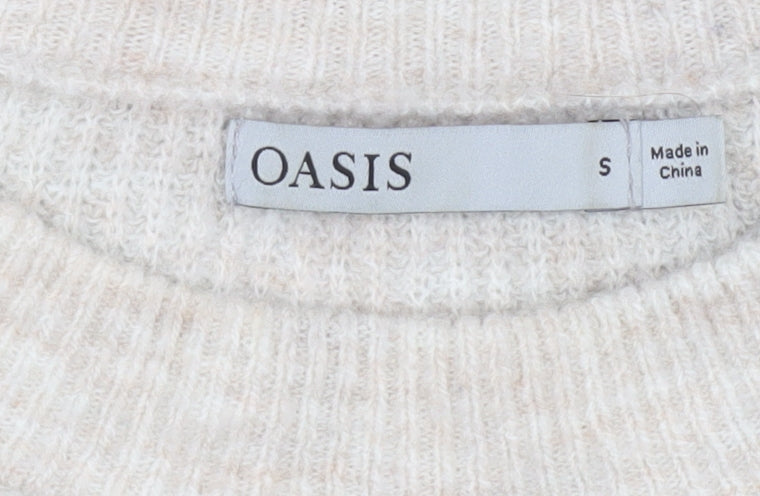 Oasis Women’s Multicoloured Striped Knit Crew Neck Jumper Size S