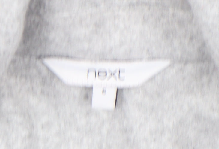 Next Women's Grey Long Open Coat Size 6 Regular Fit