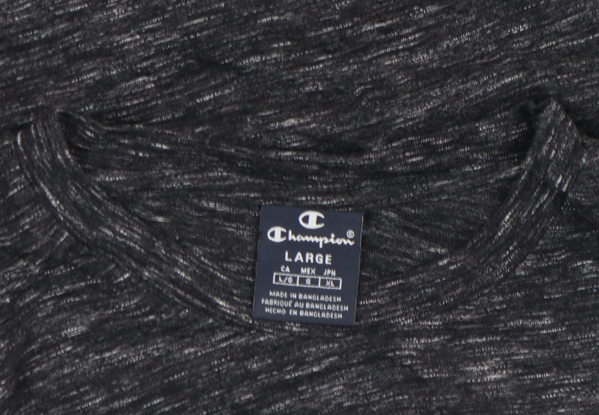 Champion Men’s Black Graphic Crew Neck Short Sleeve T-Shirt Size L
