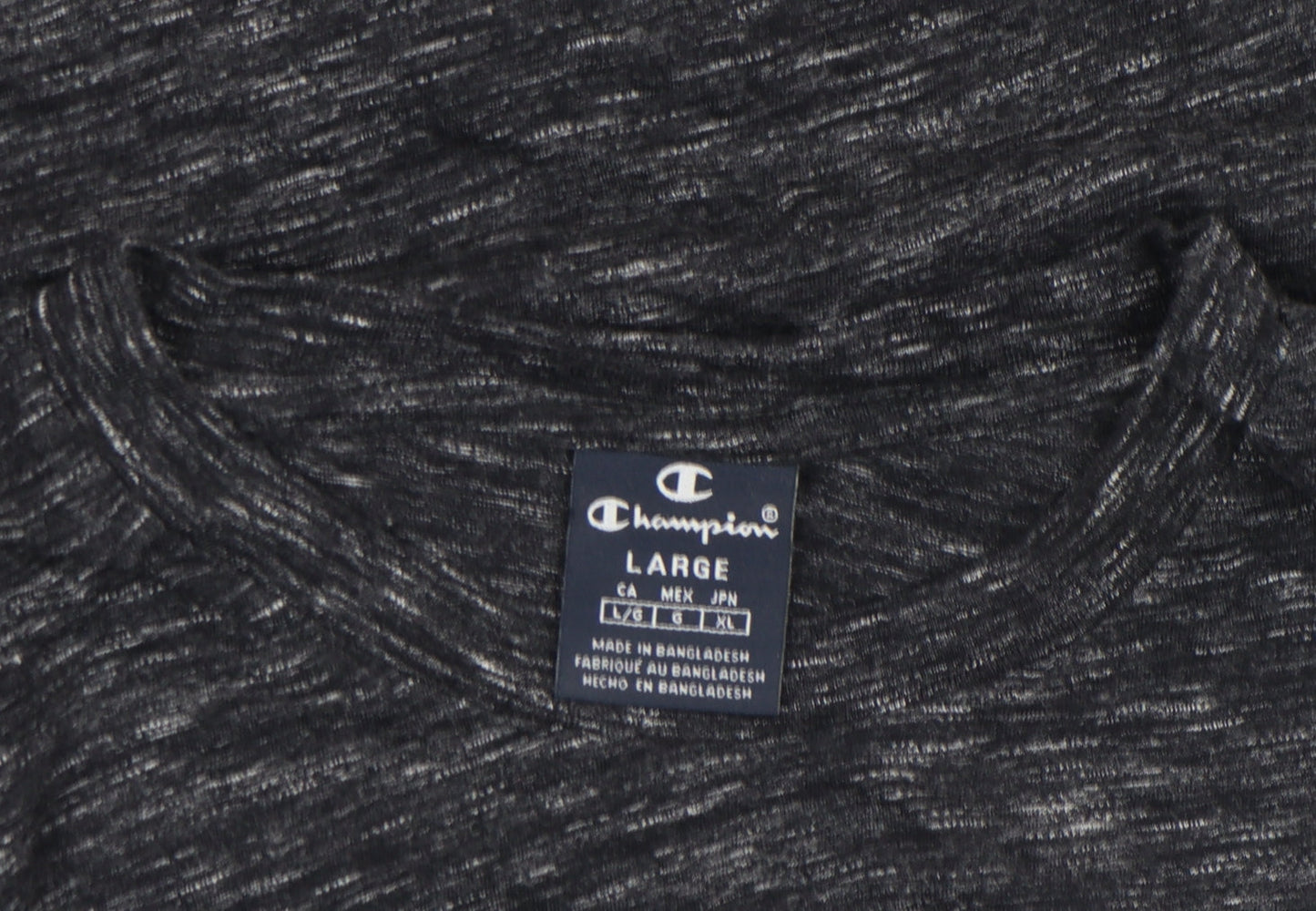 Champion Men’s Black Graphic Crew Neck Short Sleeve T-Shirt Size L