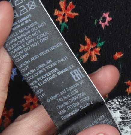 Marks & Spencer Womens Multicoloured Floral A-Line Dress Size 12