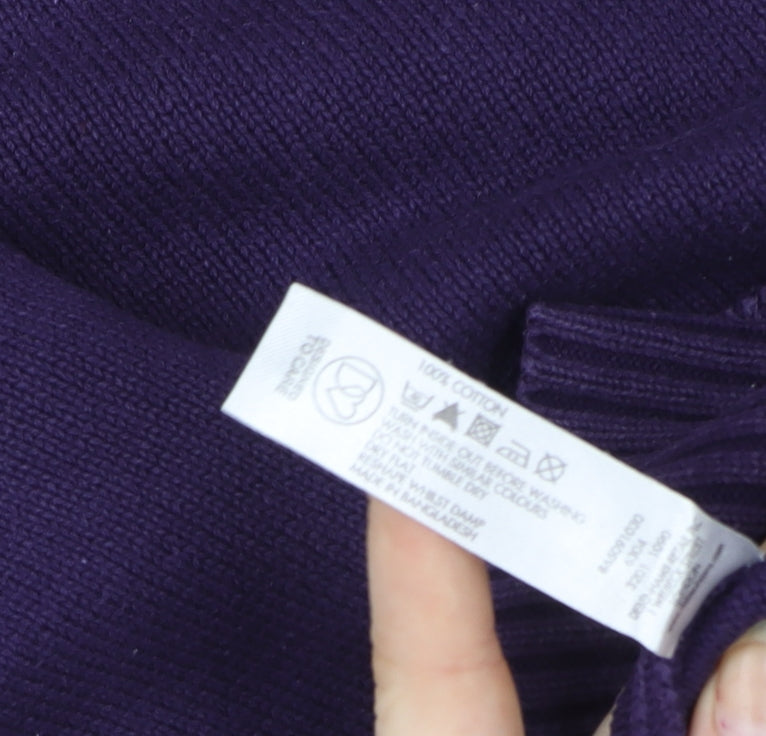 Maine New England Women's Purple Crew Neck Cotton Pullover Sweatshirt S