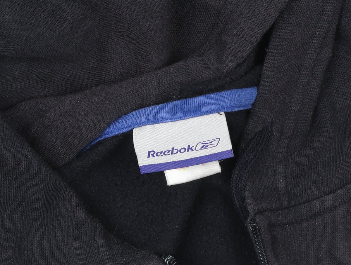 Reebok Womens Black Small Full Zip Hoodie Sweatshirt