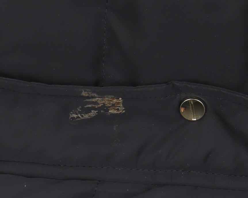 ZARA Women's Black XS Long Hooded Puffer Jacket Winter Coat