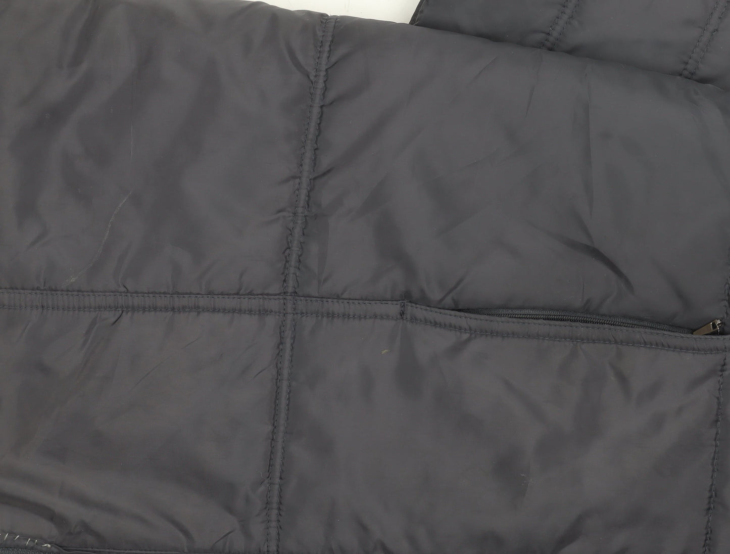 VIZ-A-VIZ Women's Black Size 12 Long Quilted Puffer Coat