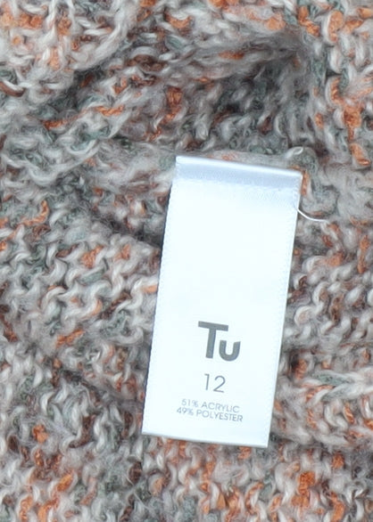Tu Women’s Beige Chunky-Knit Pullover Jumper Size 12