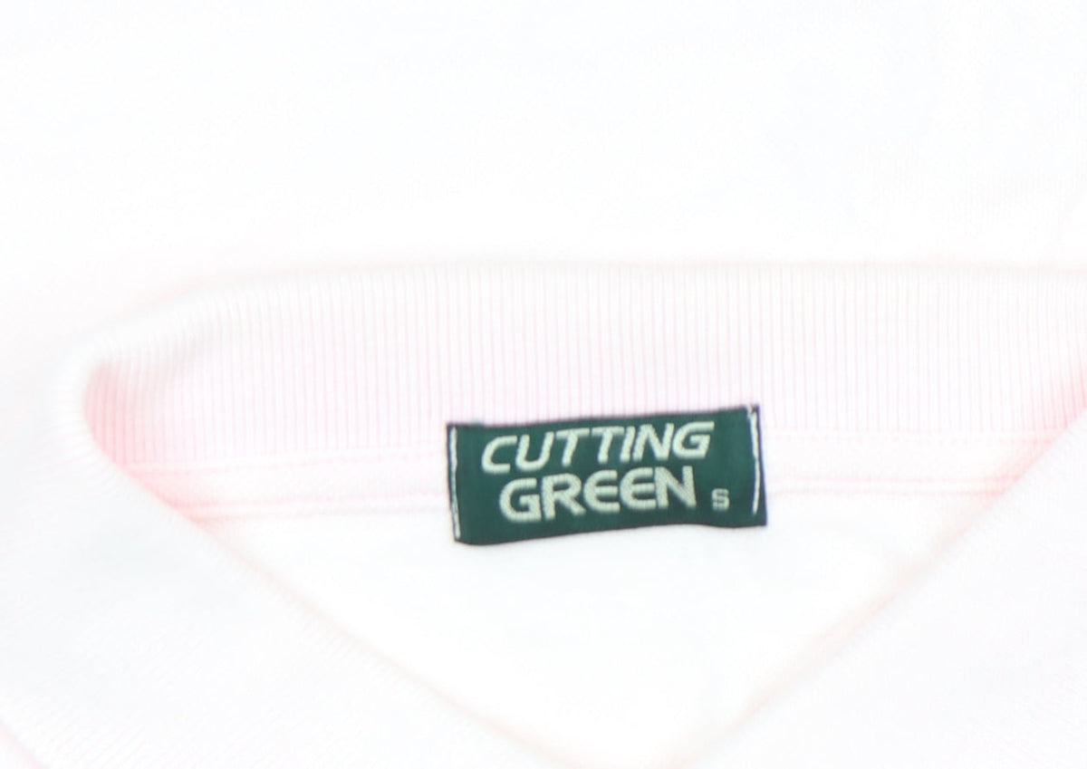 Cutting Green Women's Pink Cotton Polo Shirt Size S