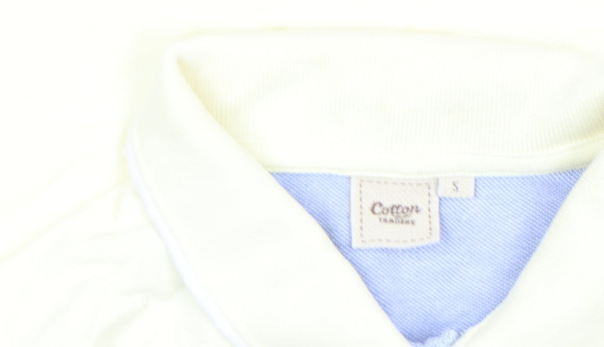 Cotton Traders Men's Pale Yellow 100% Cotton Polo Shirt Size S