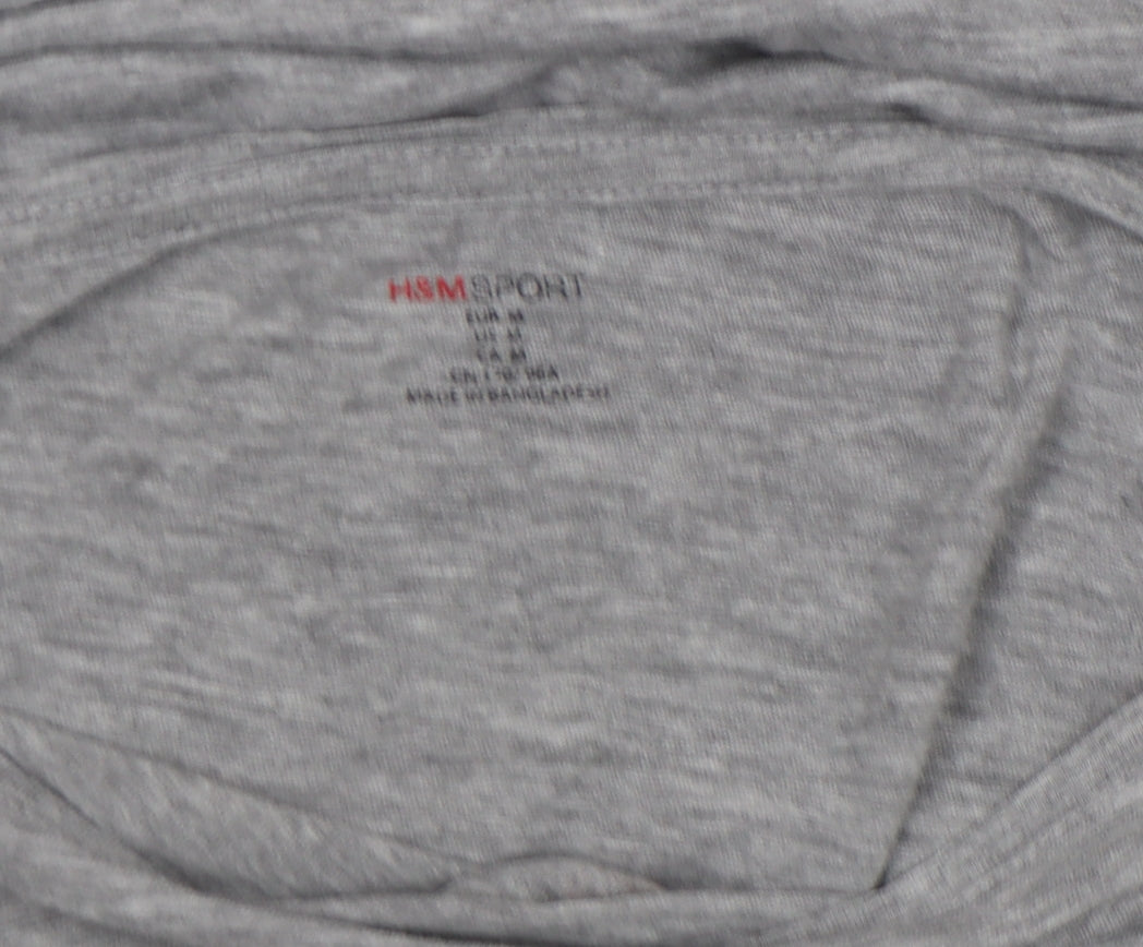 H&M Womens Grey 'Dance Your Feet Off' T-Shirt Size M