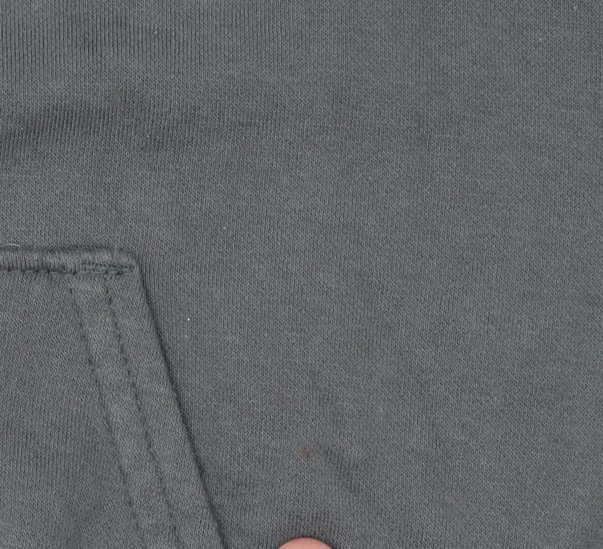 H&M Girls Grey Love Hoodie Size S Pullover Cotton Blend Sweatshirt