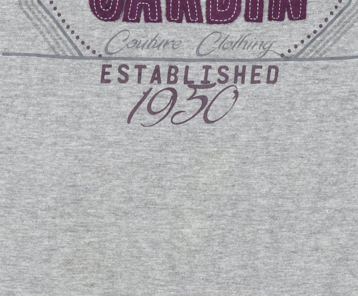 Pierre Cardin Men’s Grey 2XL Graphic Print Crew Neck T-Shirt