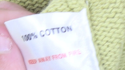 Isle Women Green Cotton Crew Neck Jumper Size 14