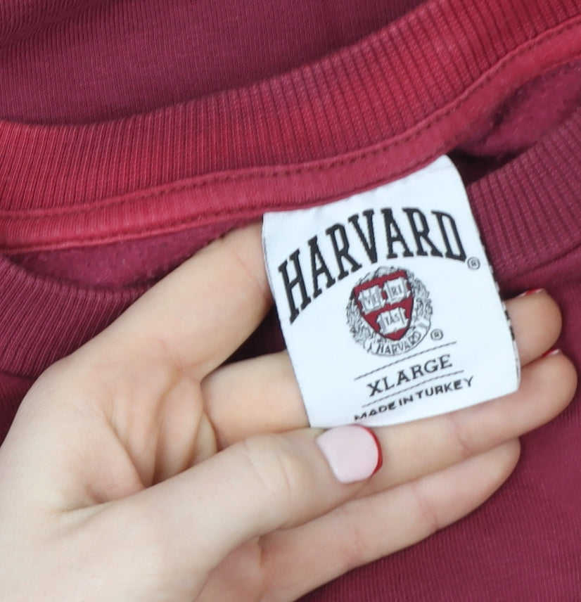Harvard University Burgundy Women's XL Pullover Sweatshirt