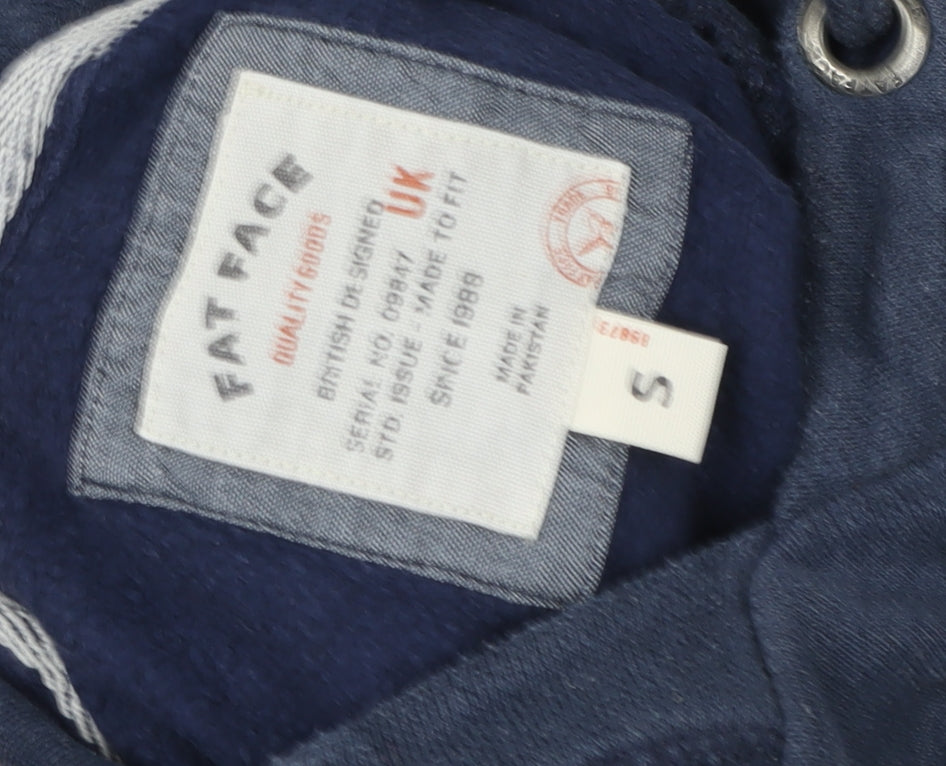 FatFace Mens Blue Pullover Hoodie Size S Team Rider Cotton