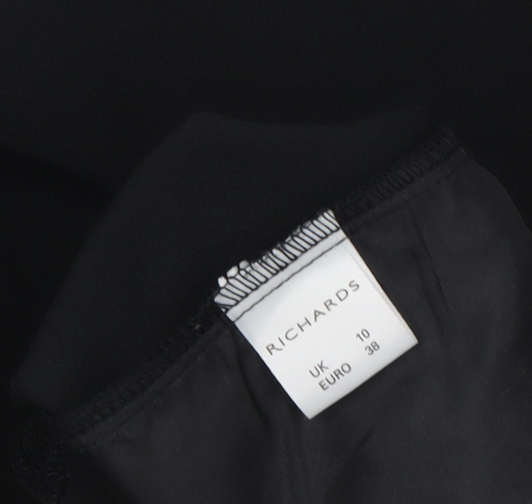 Richards Women’s Black Long Blazer Size 10 Smart Formal Jacket