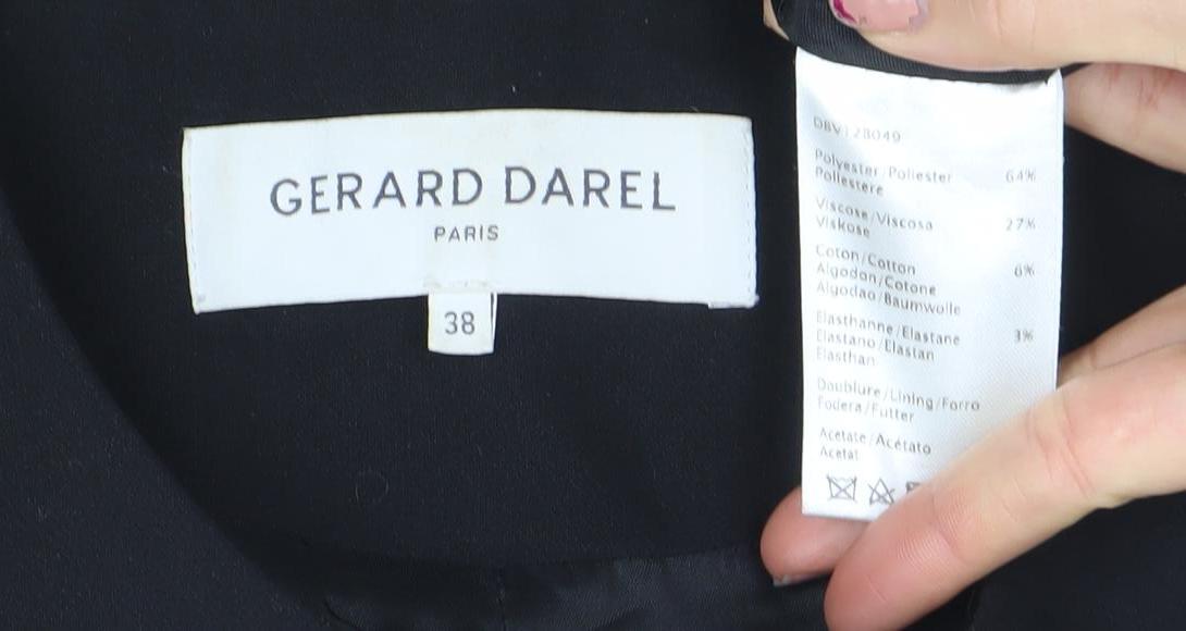 Gerard Darel Women’s Black Size 10 Classic Tailored Blazer