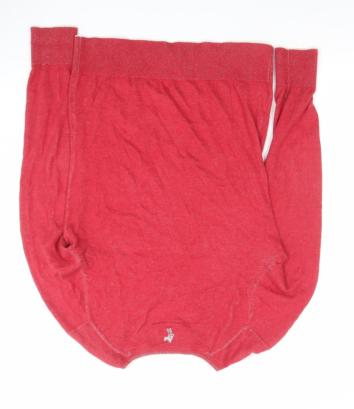 Ashworth Womens Red V-Neck Cotton Knit Jumper Size S