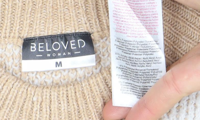Beloved Woman Beige Fair Isle Christmas Jumper M