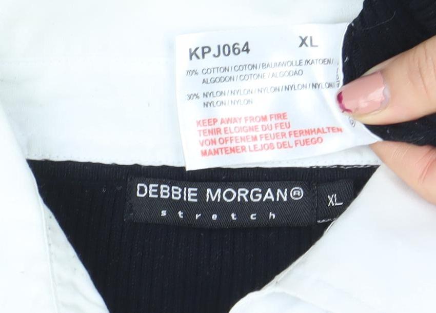 Debbie Morgan Womens Black V-Neck Knit Jumper XL