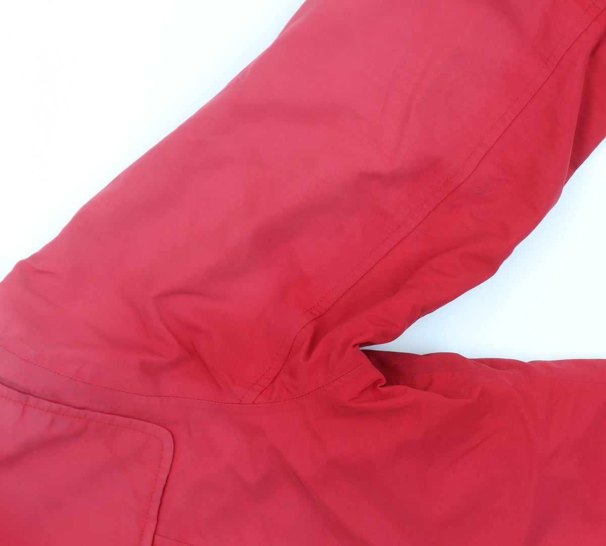 Lands' End Women Red Mid-Length Hooded Duffle Coat Size M