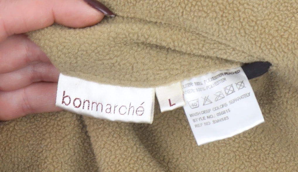 Bonmarché Women's Black Fleece Lined Zip Waistcoat Size L
