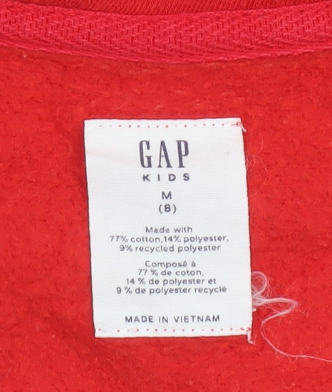 Additional view of Gap girls’ red logo pullover sweatshirt -, size 8-9, years cotton blend