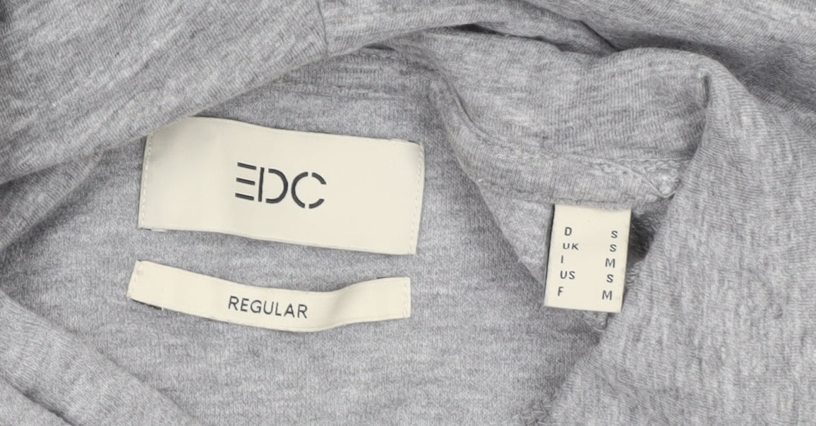EDC Men’s Grey Regular Fit Pullover Hoodie Size S