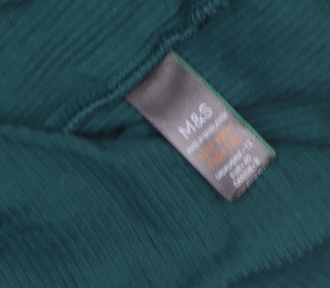 Marks & Spencer Womens Green Size 12 T-Shirt Nightshirt