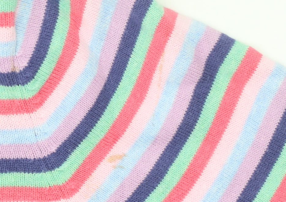 Tulchan Womens Multicoloured Cotton Striped Cardigan Size S