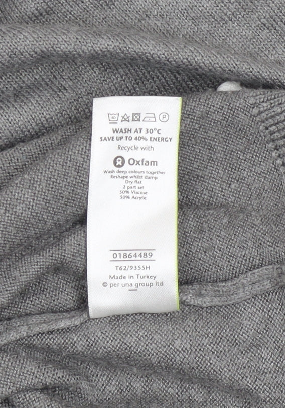 Marks & Spencer Per Una Grey Ruffle Edge Cardigan Women’s Size 14