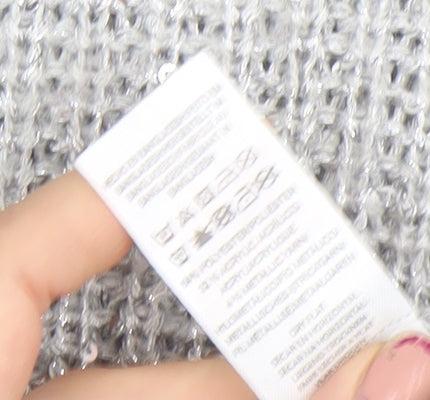 Atmosphere Women's Silver Sequin Chunky Knit Jumper Size 10