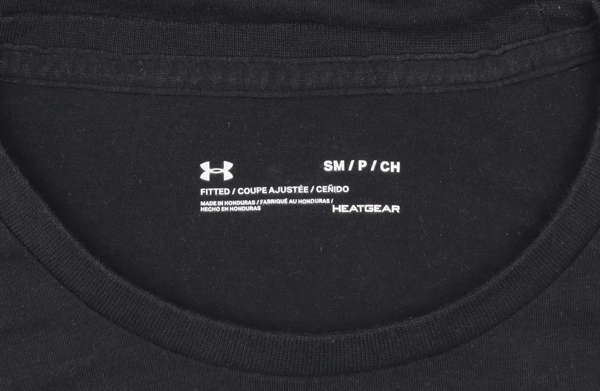 Under Armour Men's Black HeatGear Fitted Crew Neck Sports T-Shirt Size S