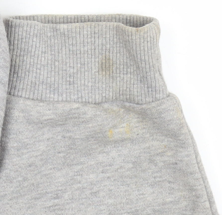 Adidas Womens Grey Hoodie Size 6 Pullover Cotton Blend Hooded Sweatshirt