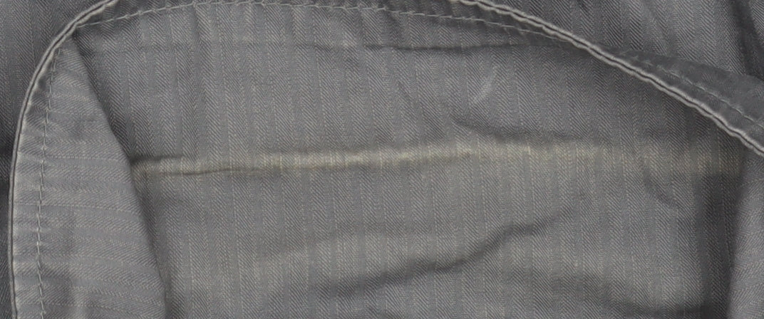 Burton London Men's Grey Cotton Twill Jacket M Regular Fit