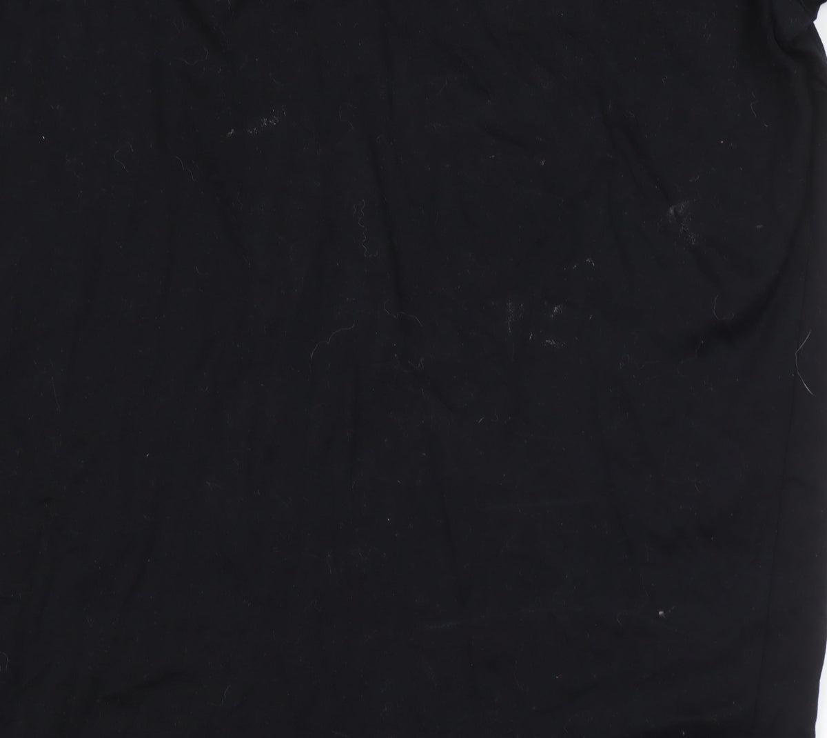 Authentic Men’s Black Grey Long Sleeve Polo Shirt L 100% Cotton