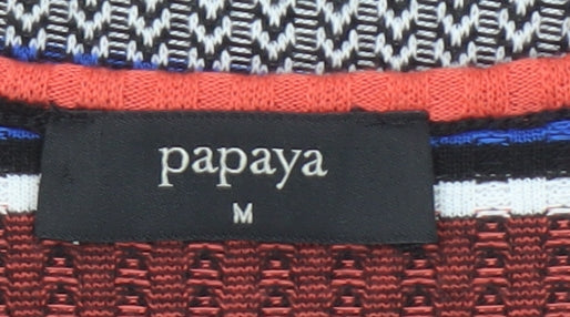 Papaya Women’s Multicoloured Striped Cold Shoulder Shift Dress Size M