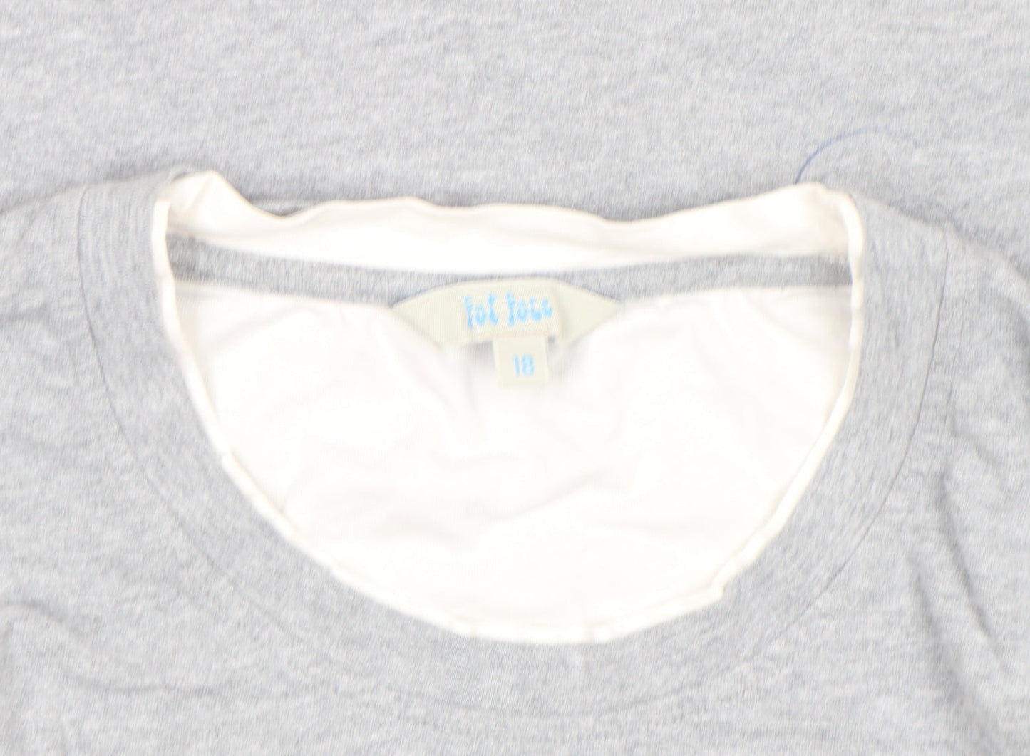 Fat Face Women's Grey Long Sleeve Cotton T-Shirt Size 18